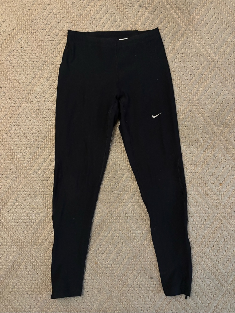 Nike Black Leggings with White Swoosh Logo